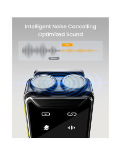 Micrófono Lavalier Inalámbrico PQRQP para iPhone/Android, 80h Batería, Audio Hi-Fi 48kHz 2