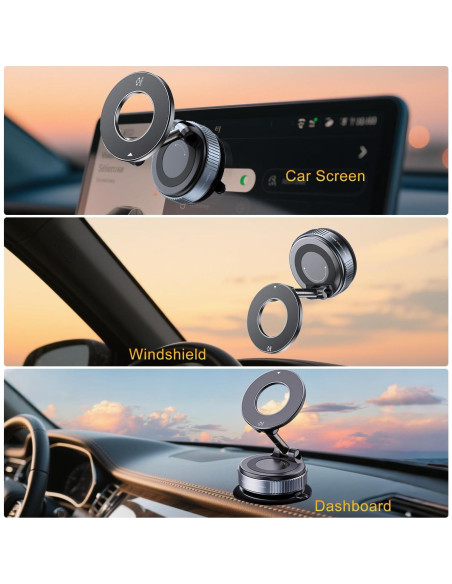 Soporte para Teléfono Magnético Jkoailiwi Ajustable 360 Negro