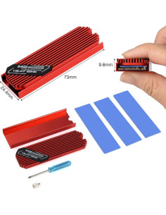 Enfriador M.2 2280 ASTARON con Disipadores y Almohadillas 2