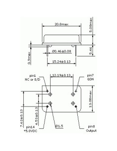 Oscilador de Cristal 1 MHz DIP14 Tongxiang 2 PCS 3.3V-5V 2
