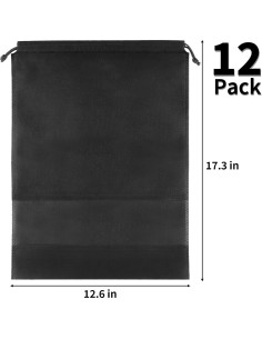 Paquete de 12 Bolsas Grandes para Zapatos COIDEA Negro 2