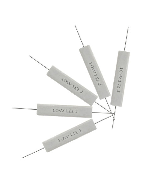 Kit de 10 Resistores Cerámicos 10W 1 Ohm Jersvimc