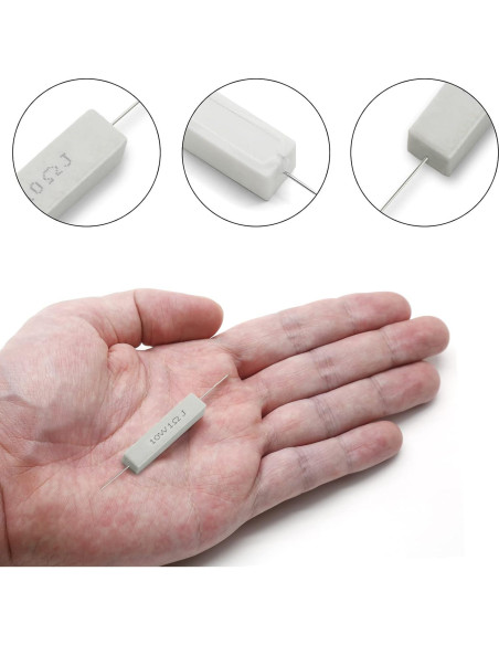 Kit de 10 Resistores Cerámicos 10W 1 Ohm Jersvimc