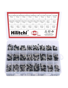 Kit de Transistores NPN PNP Hilitchi 840 Pcs 24 Modelos