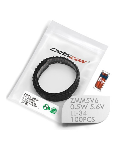 Diodo Zener SMD Chanzon ZMM5V6 0.5W 5.6V Paquete 100 Pzas