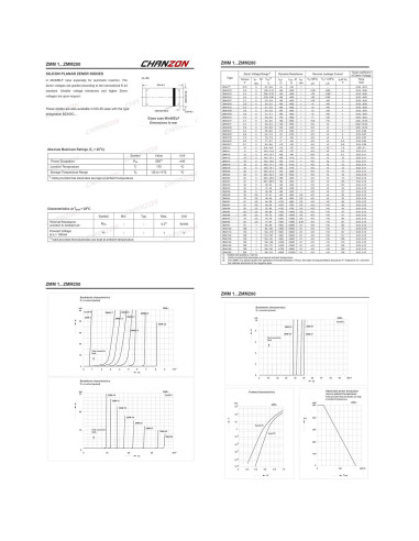 Diodo Zener SMD Chanzon ZMM5V6 0.5W 5.6V Paquete 100 Pzas