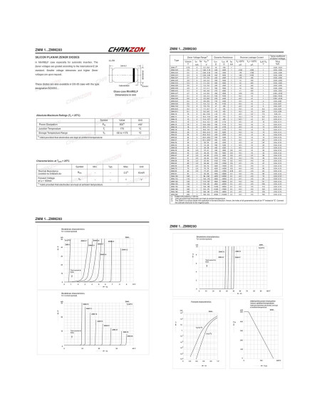 Diodo Zener SMD Chanzon ZMM5V6 0.5W 5.6V Paquete 100 Pzas