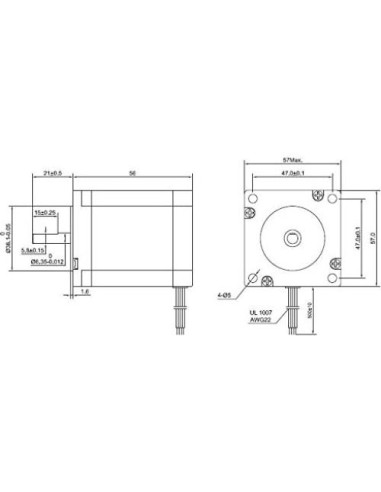 Motor Paso a Paso Nema 23 STEPPERONLINE 2.8A 1.24Nm