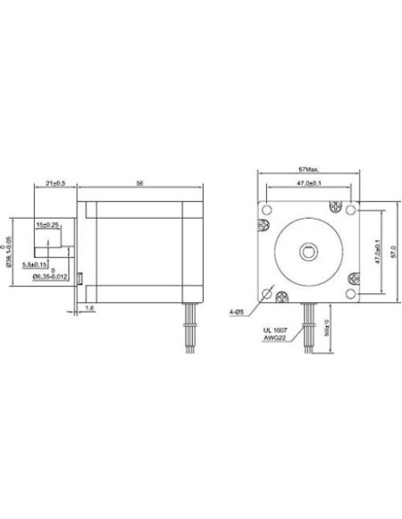 Motor Paso a Paso Nema 23 STEPPERONLINE 2.8A 1.24Nm