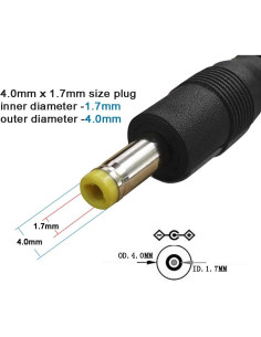 Cable de Alimentación USB SIOCEN 4FT a Jack 4.0mm 5V - 3 Unidades 2