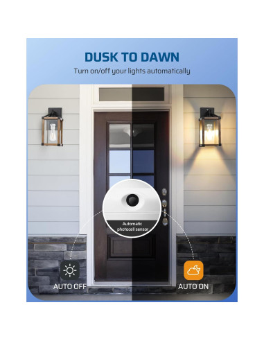 Adaptador de Enchufe con Sensor de Luz DEWENWILS E26/E27 Doble