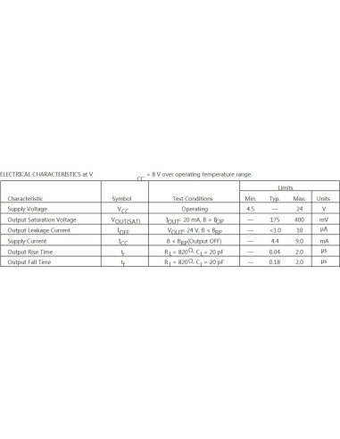 10 Sensores de Efecto Hall A3144 Bridgold 3 Pines 25mA