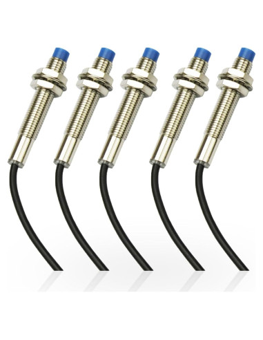 5 Pcs Sensor de Proximidad Inductivo PNP NC M12 4mm 6-36V