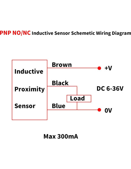 5 Pcs Sensor de Proximidad Inductivo PNP NC M12 4mm 6-36V