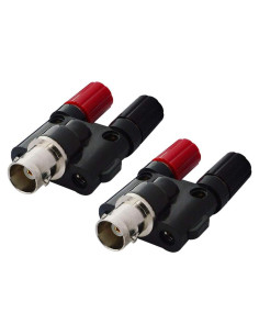 Adaptador BNC hembra a doble banana hembra Onelinkmore - 2 unidades