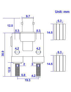 Adaptador BNC hembra a doble banana hembra Onelinkmore - 2 unidades 2
