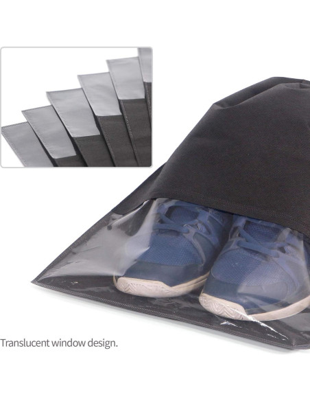 24 Bolsas de Viaje para Zapatos No Tejidas con Cuerda 24 Bolsas de Viaje para Zapatos No Tejidas con Cuerda