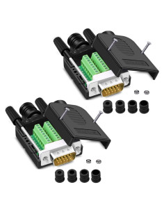 Conector Rápido VGA Macho 3+9 ANMBEST 2PCS 16mm Sin Soldadura