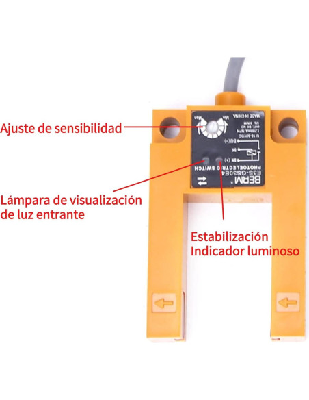 Interruptor de Sensor Fotoeléctrico BERM E3S-GS30E4 NPN 30mm Interruptor de Sensor Fotoeléctrico BERM E3S-GS30E4 NPN 30mm