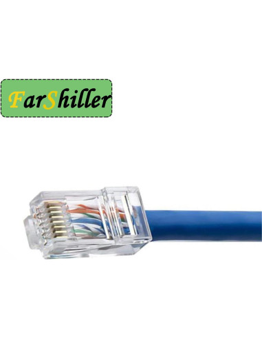 Conectores RJ45 Crimpados 8P8C para Cable Ethernet CAT5E CAT6 - 100 Unidades