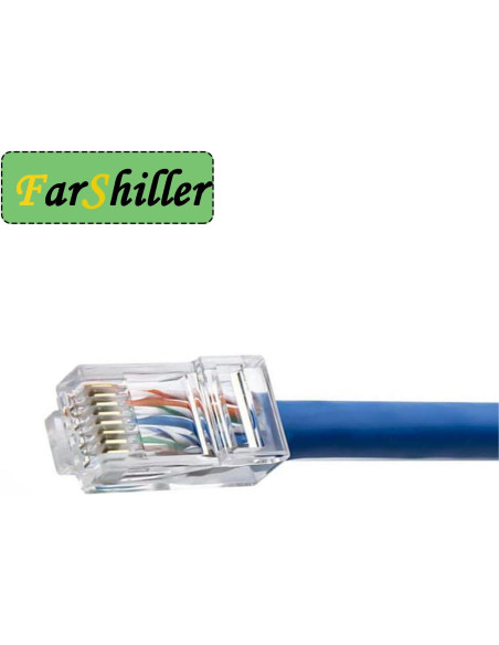 Conectores RJ45 Crimpados 8P8C para Cable Ethernet CAT5E CAT6 - 100 Unidades