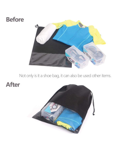 24 Bolsas de Viaje para Zapatos No Tejidas con Cuerda