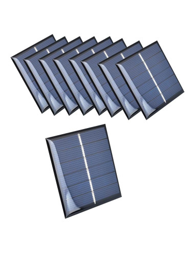10 Paneles Solares Policristalinos 3V 150mA 60x55mm Ailejia