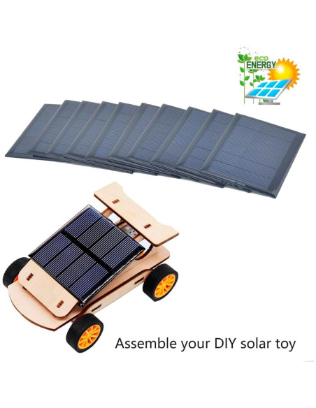 10 Paneles Solares Policristalinos 3V 150mA 60x55mm Ailejia