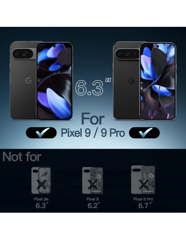 Funda JETech para Google Pixel 9/9 Pro 2024, Antigolpes y Transparente