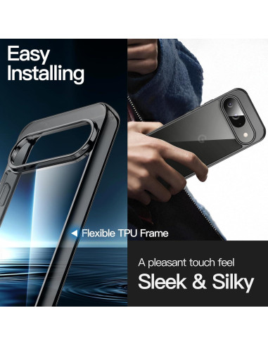 Funda JETech para Google Pixel 9/9 Pro 2024, Antigolpes y Transparente