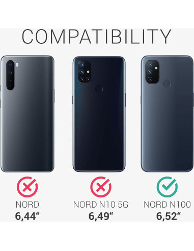 Funda de Silicona TPU kwmobile para OnePlus Nord N100 - Negro