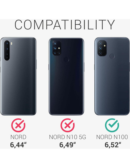 Funda de Silicona TPU kwmobile para OnePlus Nord N100 - Negro