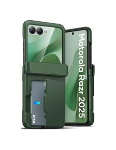 Funda ATATOO para Motorola Razr 2025 con Soporte para 3 Tarjetas