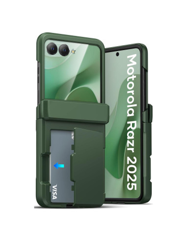 Funda ATATOO para Motorola Razr 2025 con Soporte para 3 Tarjetas