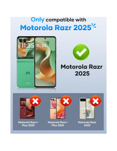 Funda ATATOO para Motorola Razr 2025 con Soporte para 3 Tarjetas 2