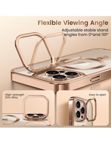 Funda Magnética GolbinBox para iPhone 16 Pro 6.3" Oro Rosa