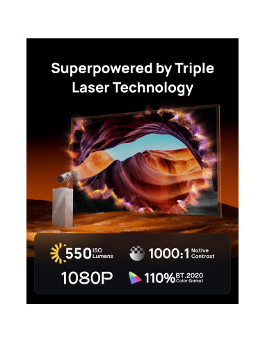 Proyector Láser XGIMI MoGo 4 - 550 Lúmenes, Google TV, 5h Batería