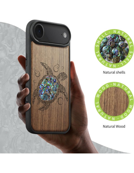 Funda Magnética Carveit para iPhone Air - Madera Grabada Tortuga Funda Magnética Carveit para iPhone Air - Madera Grabada Tortuga