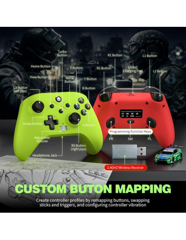 Controlador Inalámbrico Gamrombo 2Pack para Xbox y PC