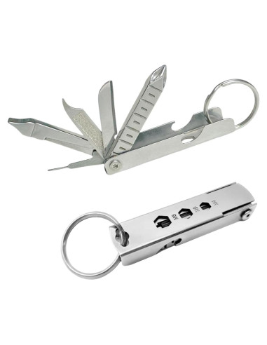 2 Paquetes Llaveros Multi Herramienta Eggeil 11-en-1 Acero Inoxidable