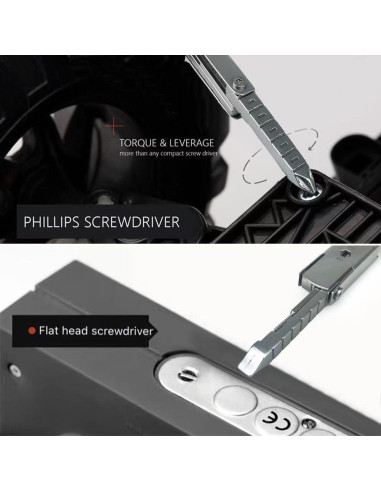 2 Paquetes Llaveros Multi Herramienta Eggeil 11-en-1 Acero Inoxidable