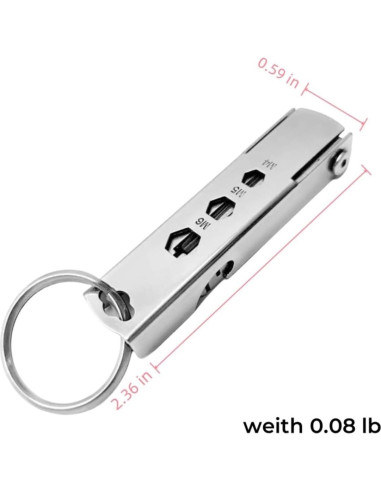 2 Paquetes Llaveros Multi Herramienta Eggeil 11-en-1 Acero Inoxidable