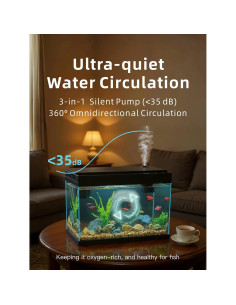 Acuario Inteligente BarkBuddy 9.5L Autolimpiante LED 7 Colores 2