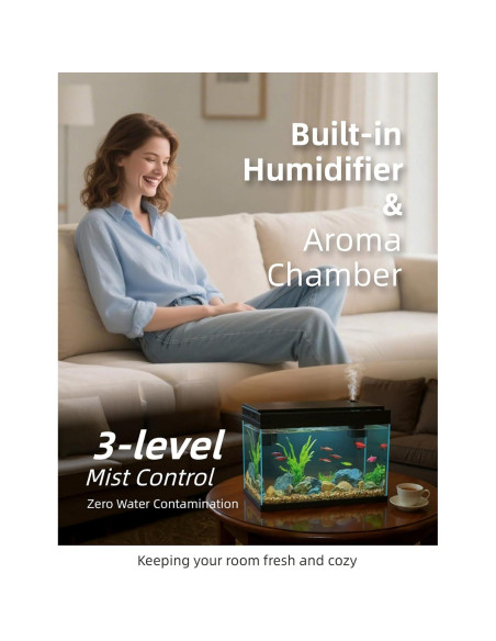 Acuario Inteligente BarkBuddy 9.5L Autolimpiante LED 7 Colores