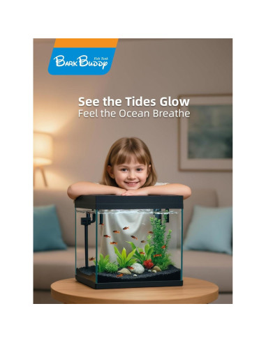 Acuario Inteligente BarkBuddy 9.5L Autolimpiante LED 7 Colores