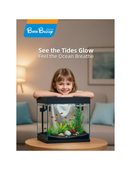 Acuario Inteligente BarkBuddy 9.5L Autolimpiante LED 7 Colores