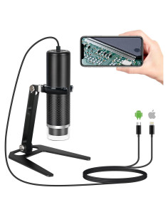 Microscopio Digital USB Cainda 50x-1600x HD para iOS y Android