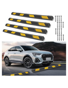 Tope de Estacionamiento de Goma HAQQI 182.88 cm - Paquete de 4