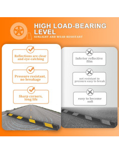 Tope de Estacionamiento de Goma HAQQI 182.88 cm - Paquete de 4 2