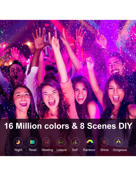 Bombilla Inteligente Boxlood RGB 7W E26 Paquete de 6